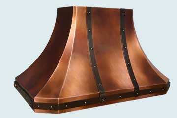 Custom Copper Range Hoods French Sweep 4445