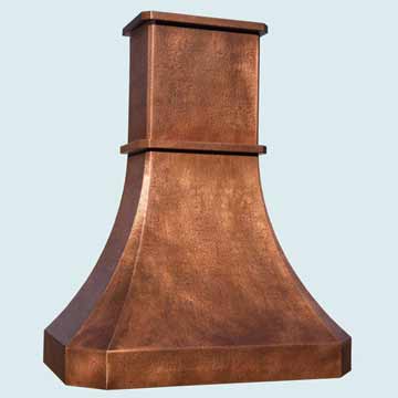 Custom Copper Range Hoods Tall French Sweep 4459