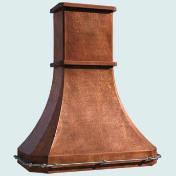 Custom Copper Range Hoods French Sweep 4476