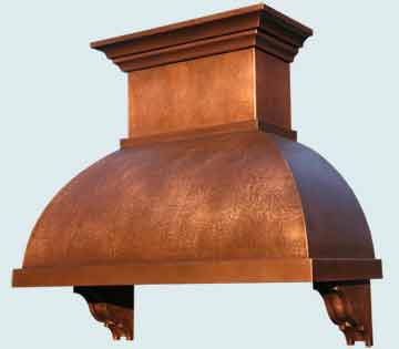 Custom Copper Range Hoods Double Roll 4539