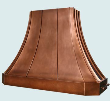 Custom Copper Range Hoods French Sweep 4542