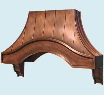 Custom Copper Range Hoods Eyebrow 4609