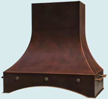 Custom Copper Range Hoods Double Sweep 4643