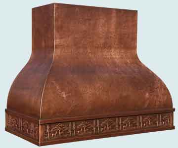 Custom Copper Range Hoods Double Roll 4647