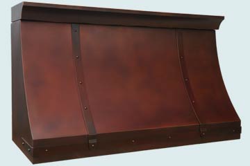 Custom Copper Range Hoods Sweep Front 4654