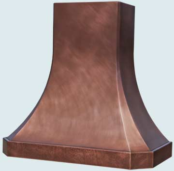 Custom Copper Range Hoods French Sweep 4734