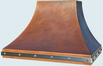 Custom Copper Range Hoods Double Sweep 4767