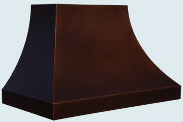 Custom Copper Range Hoods Double Sweep 4834