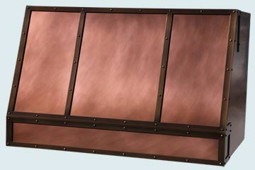 Custom Copper Range Hoods Slope Front 4841