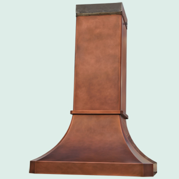 Custom Copper Range Hoods Tall French Sweep 4846