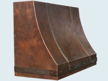 Custom Copper Range Hoods Sweep Front 4903