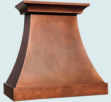 Custom Copper Range Hoods Double Sweep 5013