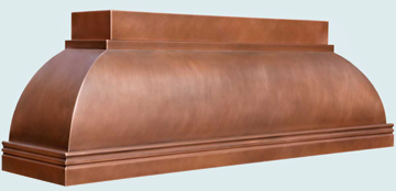 Custom Copper Range Hoods Double Roll 5043