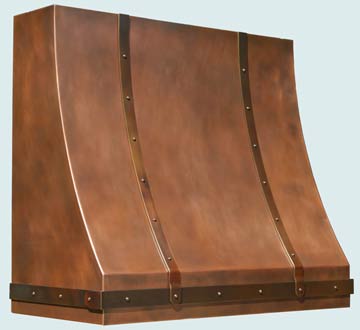 Custom Copper Range Hoods Sweep Front 5140