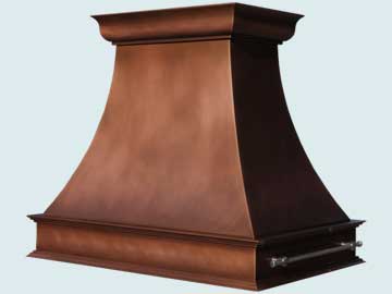 Custom Copper Range Hoods Double Sweep 5152