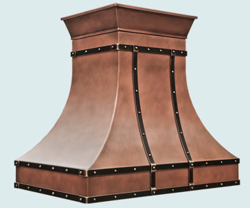 Custom Copper Range Hoods Double Sweep 5200