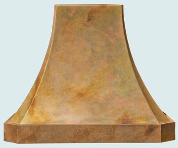 Custom Copper Range Hoods French Sweep 5312