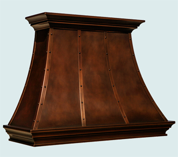 Custom Copper Range Hoods Double Sweep 6500