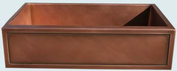 Kitchen Sinks - Copper Kitchen Sinks- Special Aprons Copper Kitchen Sinks - Framed Apron With Single Compartment # 2848