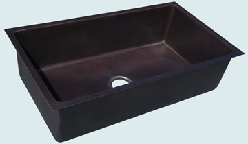 Kitchen Sinks - Bronze Kitchen Sinks- Custom Kitchen Sinks Bronze Kitchen Sinks - Large Undermount Sink # 4496