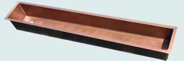 Kitchen Sinks - Copper Kitchen Sinks- Trough Sinks Copper Kitchen Sinks - 60" Trough # 4699