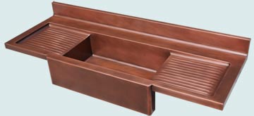 Kitchen Sinks - Copper Kitchen Sinks- Kitchen Centers Copper Kitchen Sinks - Extended Apron  # 4877