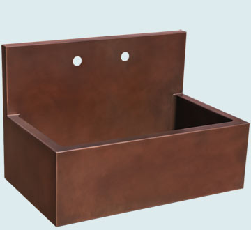 Kitchen Sinks - Copper Kitchen Sinks- Backsplashes Copper Kitchen Sinks - Backsplash and 3-Sided Apron # 5182