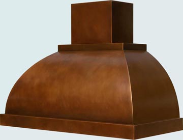 Custom Copper Range Hoods Double Roll 2445