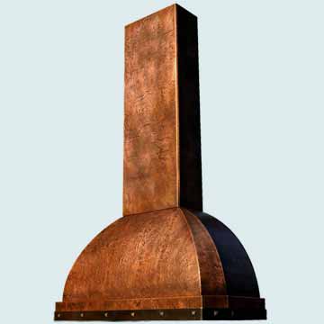 Custom Copper Range Hoods French Roll 2575