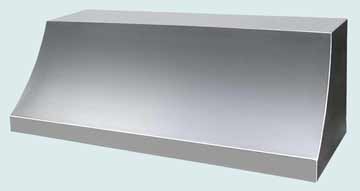 Custom Stainless Range Hoods Sweep Front 2436