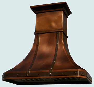 Custom Copper Range Hoods Tall French Country 2447