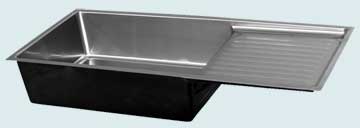 Kitchen Sinks - Stainless Kitchen Sinks- Drainboards Stainless Kitchen Sinks - Undermount Sink With Drainboard # 3735