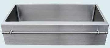 Kitchen Sinks - Stainless Kitchen Sinks- Towel Bars Stainless Kitchen Sinks - Towel Bar On Square Style Apron # 3757