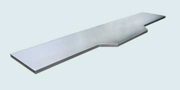 Countertops - Stainless Countertops- Straight Stainless Countertops - Angled Front Extension # 2732