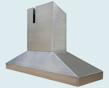 Handcrafted-Stainless-Hoods-Long Pyramid With Notched Stack