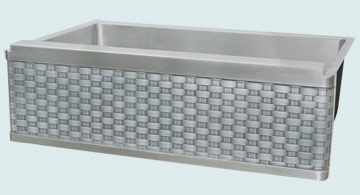 Kitchen Sinks - Stainless Kitchen Sinks- Woven Aprons Stainless Kitchen Sinks - Stainless Sink with Zinc Weave Apron # 2953