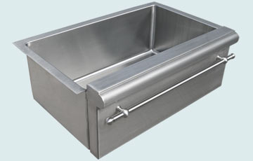 Kitchen Sinks - Stainless Kitchen Sinks- Special Aprons Stainless Kitchen Sinks - Raised Apron with Step # 3724