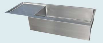 Kitchen Sinks - Stainless Kitchen Sinks- Drainboards Stainless Kitchen Sinks - Farmhouse Apron & Integral Drainboard # 3743