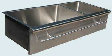 Kitchen Sinks - Stainless Kitchen Sinks- Towel Bars Stainless Kitchen Sinks - Bullnose Edge & Towel Bar # 4590