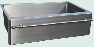 Kitchen Sinks - Stainless Kitchen Sinks- Towel Bars Stainless Kitchen Sinks - Grain Finish & Towel Bar # 4845