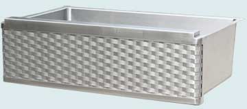 Kitchen Sinks - Stainless Kitchen Sinks- Woven Aprons Stainless Kitchen Sinks - Raised Apron Stainless Straight Weave # 4999