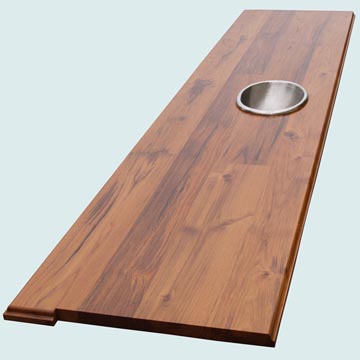 Wood Countertops - Teak Wood Countertops- Face Grain Teak wood Countertops - Teak # 4100