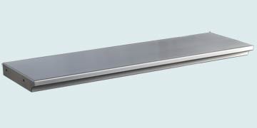 Custom Fabrication - Stainless Custom Fabrication- Shelves Stainless Custom Fabrication - Stainless Scroll Edge Shelf # 5099