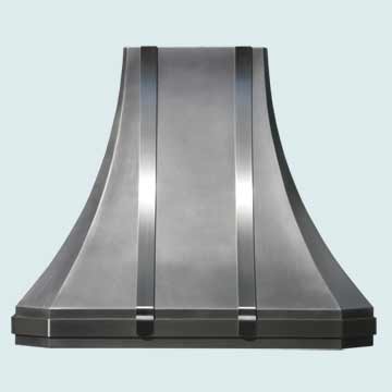 Custom Zinc Range Hoods French Sweep 3284