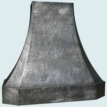 Custom Zinc Range Hoods French Sweep 2939