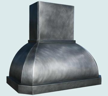 Custom Zinc Range Hoods French Roll 3052