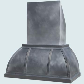 Custom Zinc Range Hoods Double Roll 4471