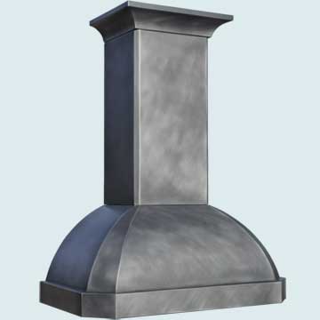 Custom Zinc Range Hoods French Roll 4811