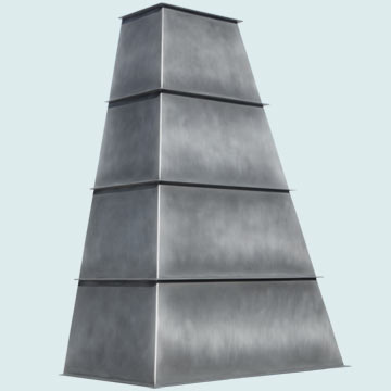 Handcrafted-Zinc-Hoods-Tall Industrial Flanged