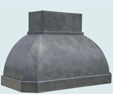 Custom Zinc Range Hoods French Roll 5174